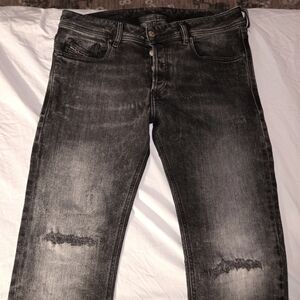 Men's Black Diesel Sleenker Jeans